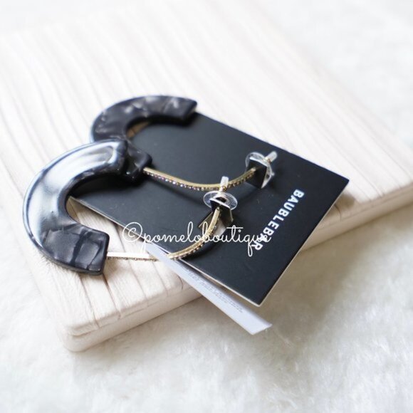 4/$25 Baublebar Pave Faidra Resin Drop Earrings - Picture 2 of 2